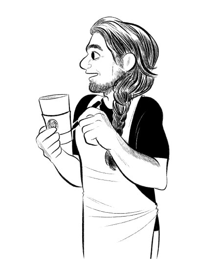 Le mec du Starbucks avait la coiffure de Elsa (Frozen). Une longue tresse sur le côté. C'était joli! 