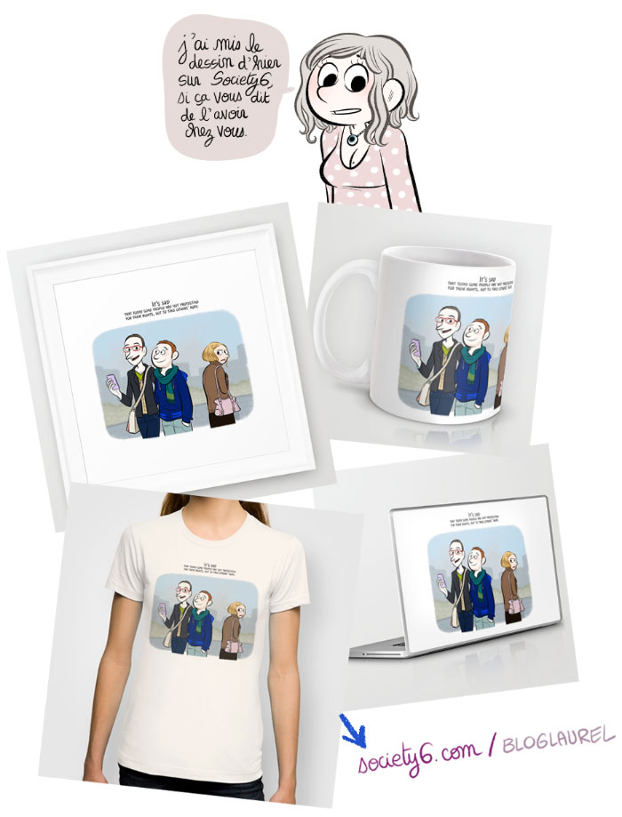 Des t-shirts, des mugs, impressions sur papier et stickers du Mariage pour tous (à ne pas confondre avec la manif pour tous hein, ah ah, surtout pas), sur ma boutique. 