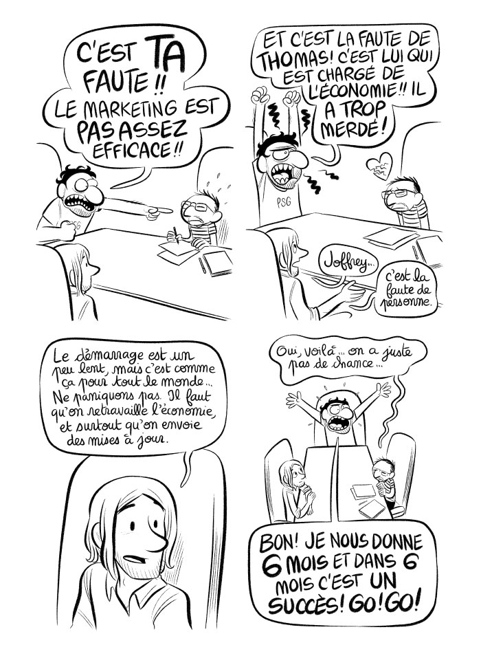 Le CEO essaie de trouver des responsables au lent démarrage du jeu.