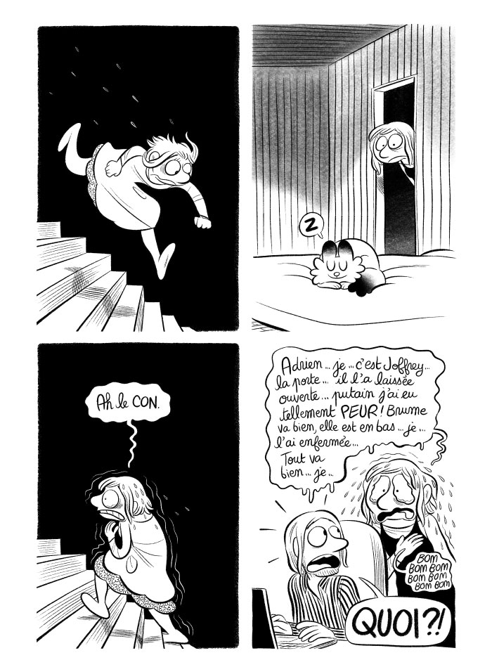 Ouf! La porte était ouverte mais le chat ne s'est pas enfui...
