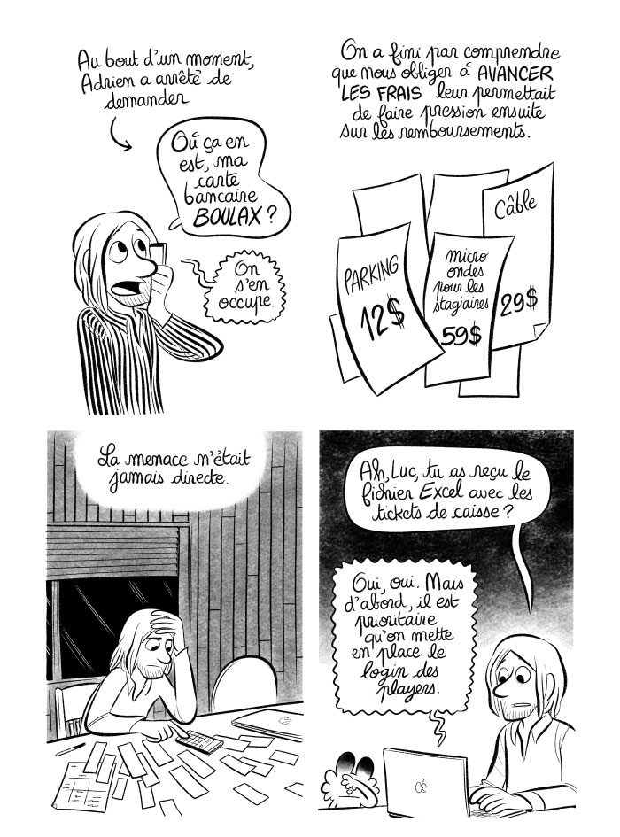 Luc et Joffrey font pression sur le remboursement des frais qu'avancent les employés. 