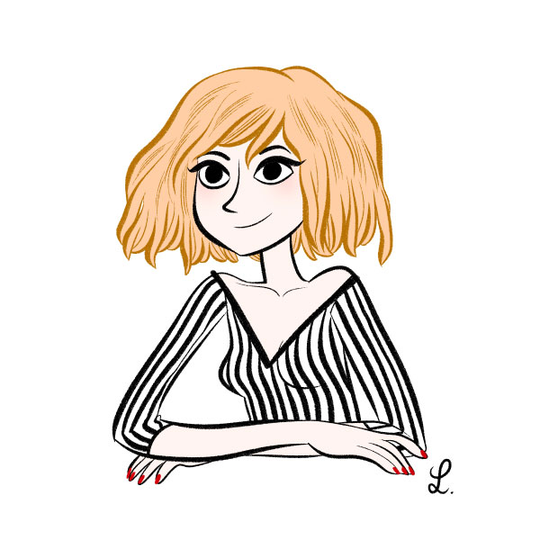 Blond hair cute girl