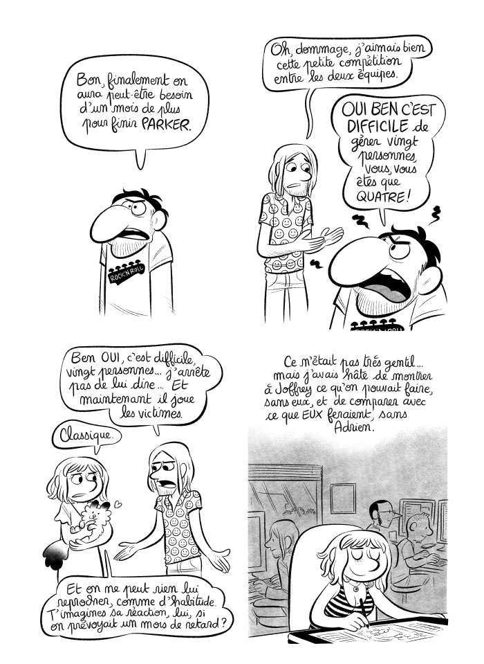 Joffrey nous informe qu'il aura un mois de retard sur son jeu. Tant pis pour la petite compétition sympa entre les deux équipes!