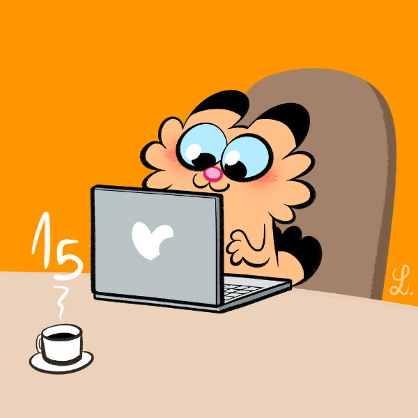 Calendrier de l'Avent 2015 bloglaurel chat dessin