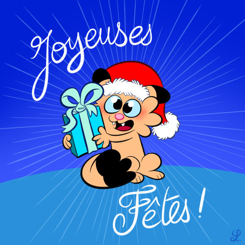 étiquette Noël à télécharger chat cadeau fêtes vacances Hiver Nouvel an 