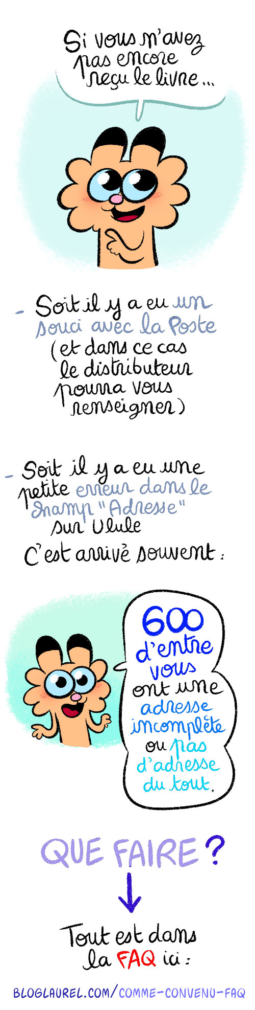 Foire Aux Questions au sujet de Comme convenu et la livraison des livres ! 