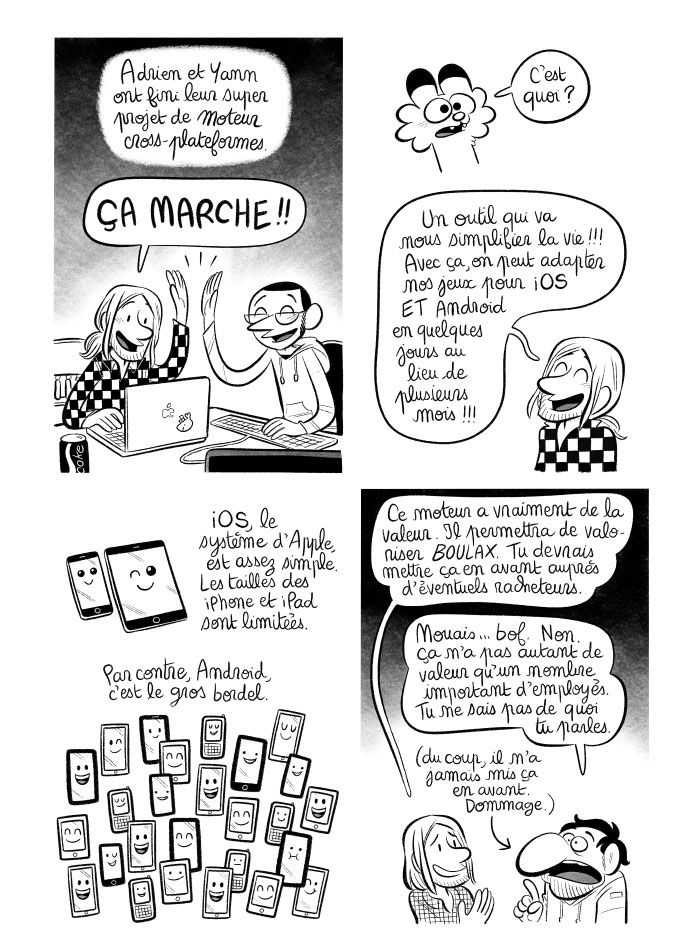 Différences entre iOS pour iPhone et Android. 