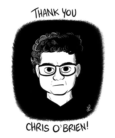 La page Twitter de Chris O'Brien journaliste à Venture Beat