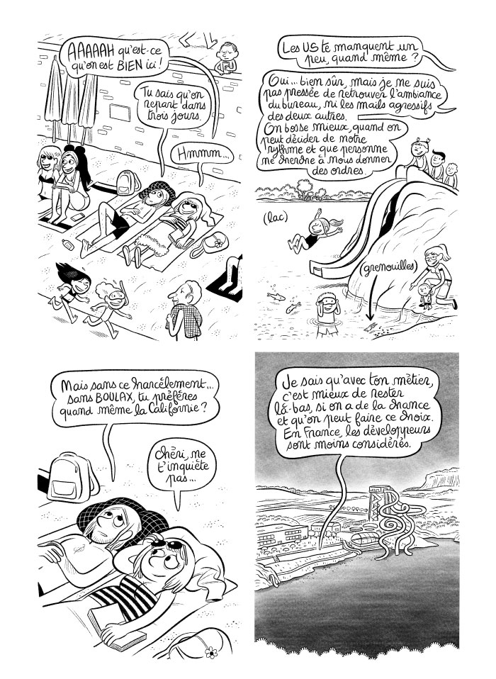 Nous sommes dans le Tarn, nous parlons du retour prochain en Californie. Adrien souhaite savoir si j'ai hâte de rentrer ou pas. 