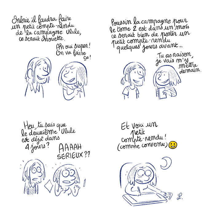 Adrien me demande de faire un compte-rendu au sujet de ma campagne de crowdfunding pour le tome 1 de Comme convenu. Bien entendu, j'attends le dernier moment, comme d'habitude ! :D 