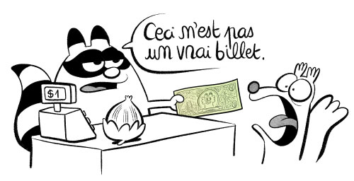 L'écureuil a tenté d'acheter une noisette avec un faux billet !
