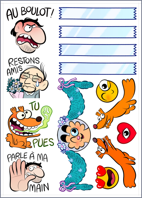 La troisième planche de stickers débloquée grâce à un stretch goal ! 