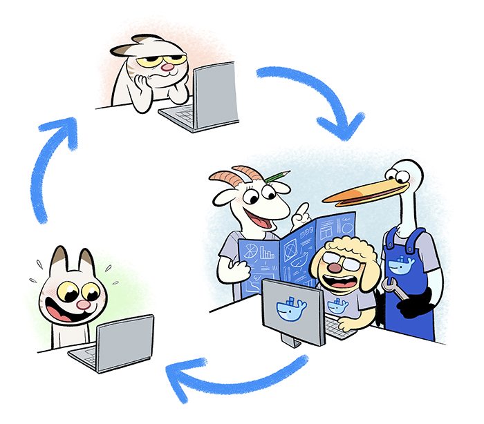 Dockercon 2017 - Austin, Texas - illustrations by Laurel Duermael 