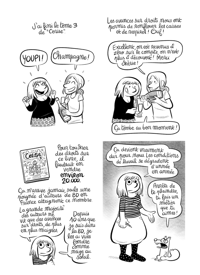 Les difficultés des auteurs de BD aujourd'hui. 