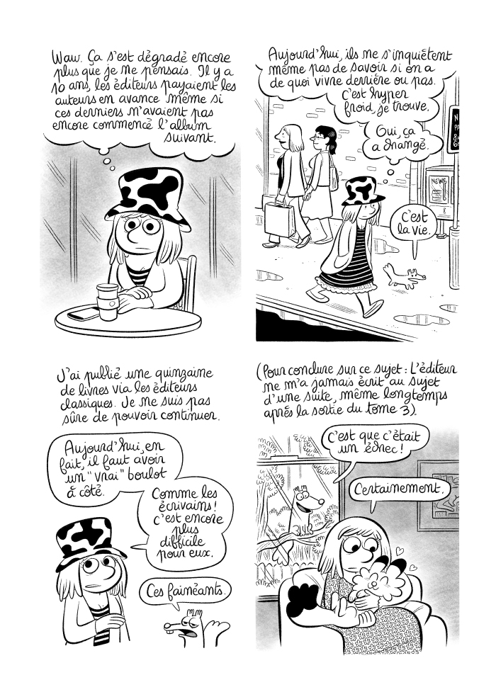 La situation des auteurs de BD en France et en Belgique aujourd'hui. 