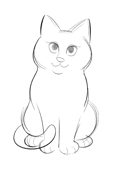 Croquis chat Laurel