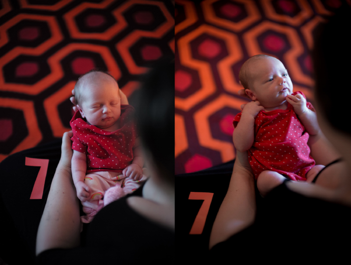 Hermione et Valérian, 7 jours. Un an et 25 jours séparent ces deux photos.