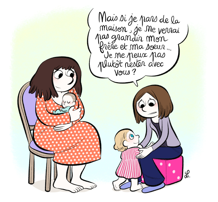 Quitter la maison et ne pas voir grandir son frère et sa soeur...
