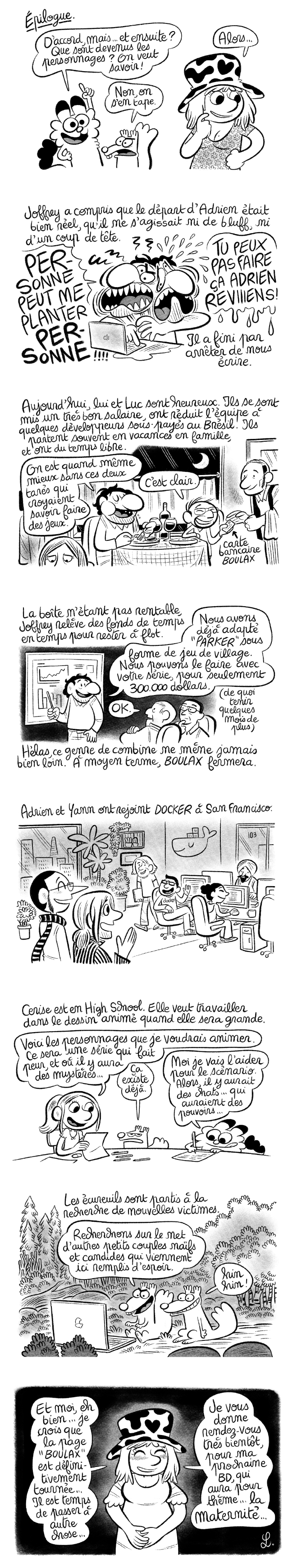 L'épilogue final de l'histoire "Comme convenu", 500 pages de BD sur une start-up de jeux vidéo en Californie, par Laurel Duermael